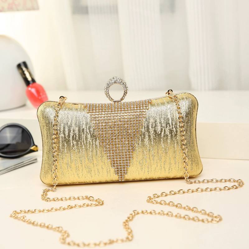 Textured Shiny Clutch Bag