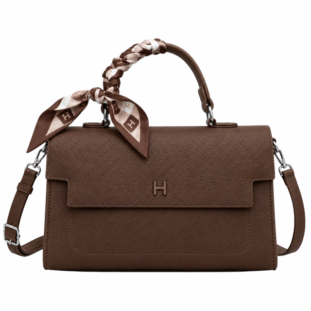 Élodie Scarf-Wrapped Top Handle Bag