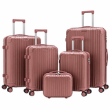 Rose Gold Milano 5-Piece Luggage Set
