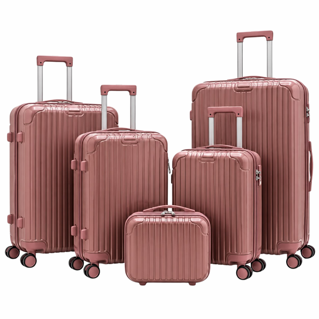 Rose Gold Milano 5-Piece Luggage Set
