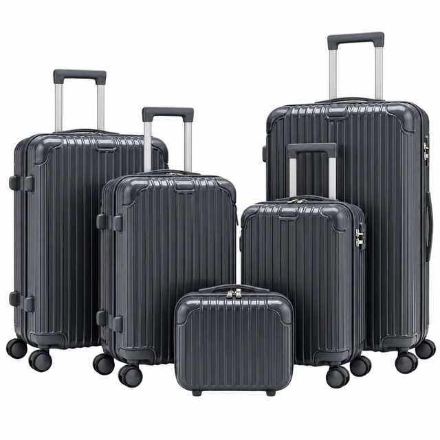 Dark Gray Milano 5-Piece Luggage Set