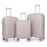 UrbanEdge Hard Shell Luggage Set-Khaki