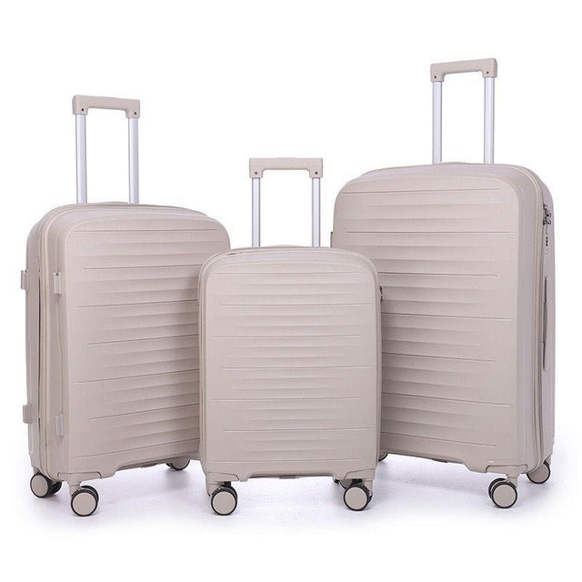 UrbanEdge Hard Shell Luggage Set-Khaki