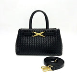 Luxury Woven Top Handle Crossbody Bag