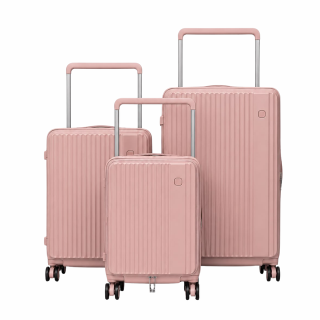 Pink AeroPort 3-Piece Front Access Luggage Set