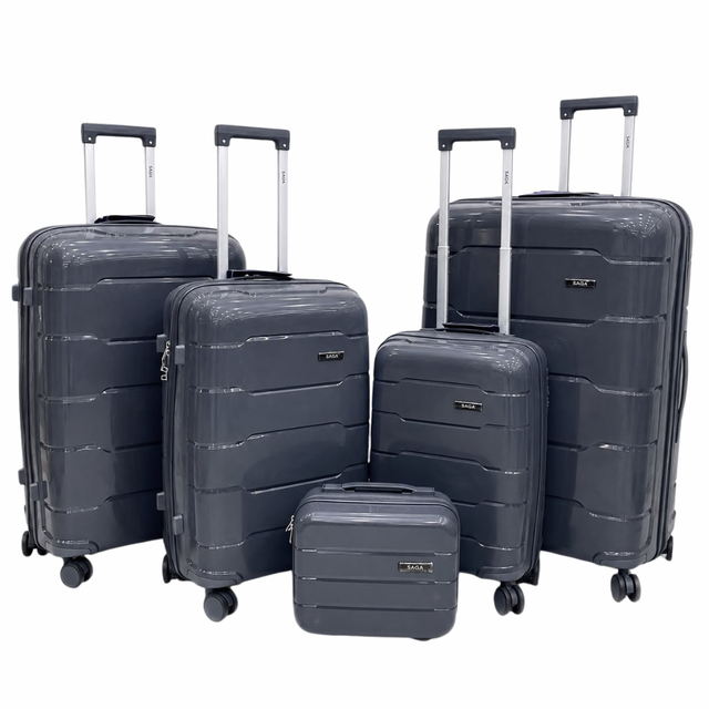 Black Jetsetter 5-Piece Luggage Set