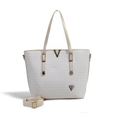 Monogram Large Structured Tote Shoulder Bag