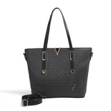 Monogram Large Structured Tote Shoulder Bag