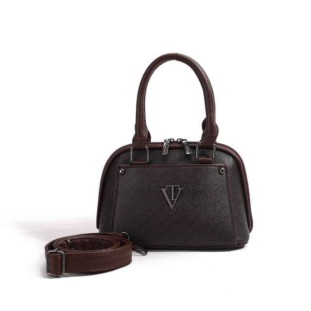 Structured Dome Top Handle Crossbody Handbag