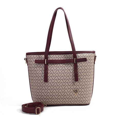 Printed Structured Tote Handbag