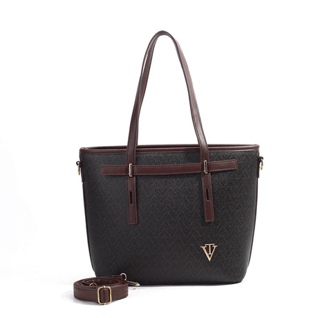 Printed Structured Tote Handbag