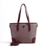 Large Two-Tone Monogram Tote Shoulder Bag