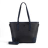 Large Two-Tone Monogram Tote Shoulder Bag