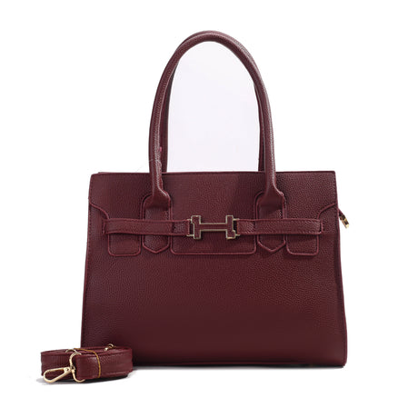 Elite Structured Top-Handle Handbag