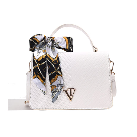 Quilted Sling Bag with Scarf