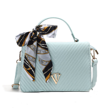 Quilted Sling Bag with Scarf