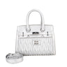 Quilted Structured Tote Handbag