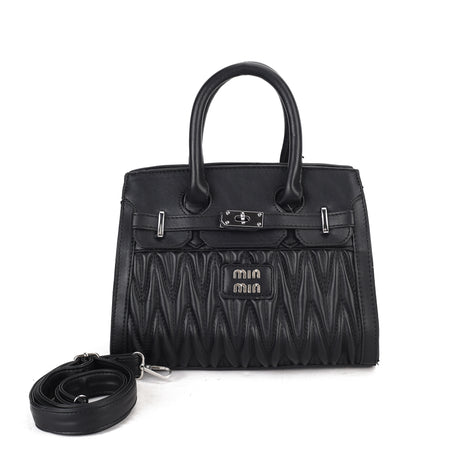 Quilted Structured Tote Handbag