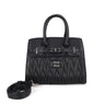 Quilted Structured Tote Handbag