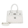 Quilted Structured Tote Handbag