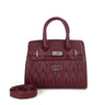 Quilted Structured Tote Handbag