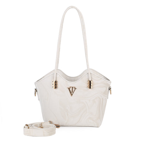 Marble Gloss Shoulder Tote