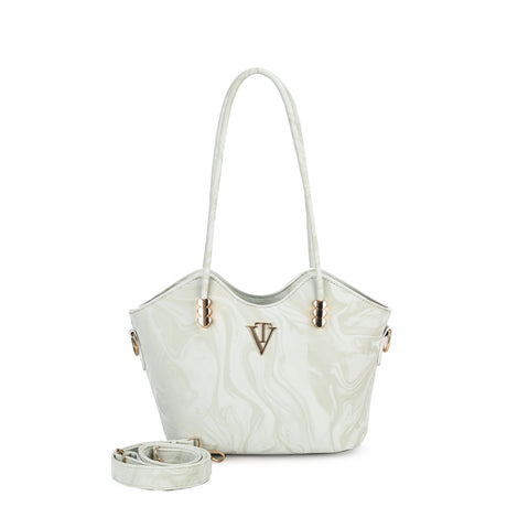 Marble Gloss Shoulder Tote