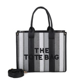 Large Striped Tote Bag