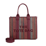 Large Striped Tote Bag