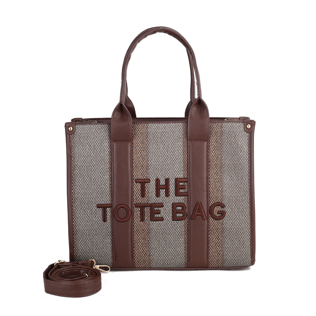 Large Striped Tote Bag