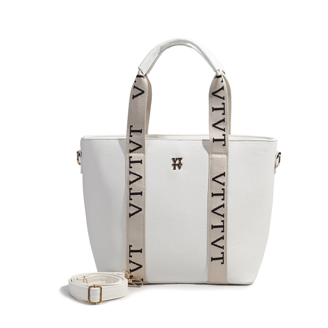 Large Logo Strap Tote Shoulder Bag