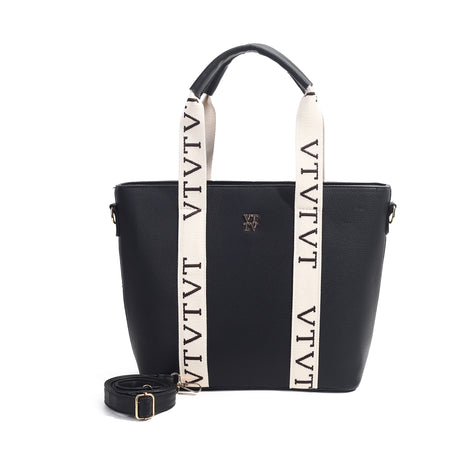 Large Logo Strap Tote Shoulder Bag