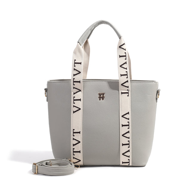 Large Logo Strap Tote Shoulder Bag