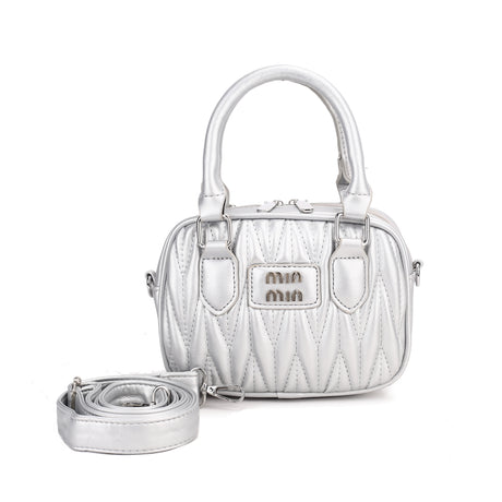 Quilted Barrel Handbag