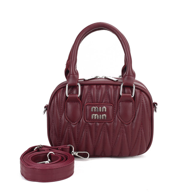 Quilted Barrel Handbag