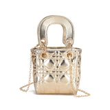 Quilted Mini Bucket Handbag