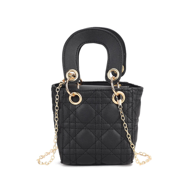 Quilted Mini Bucket Handbag