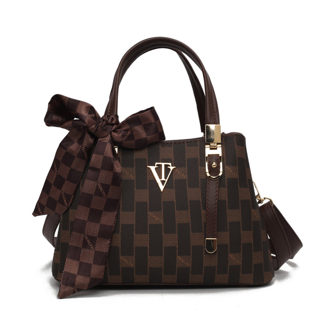 Checker Bow handbag