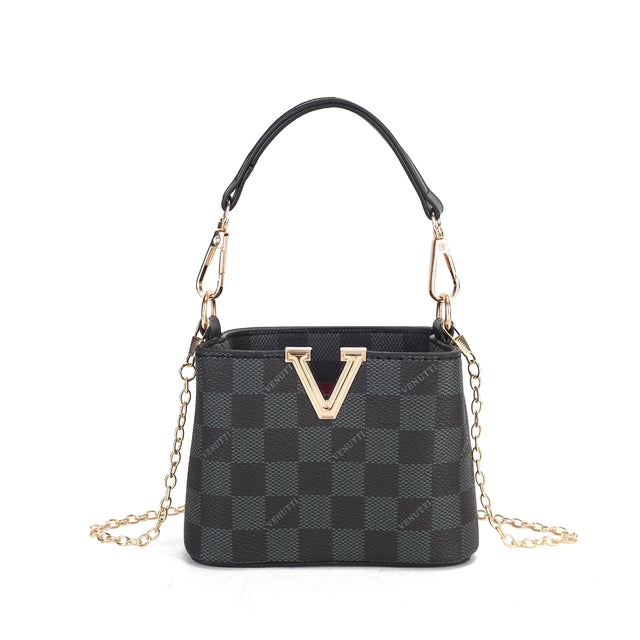 V-Accent Mini Bucket Shoulder Bag