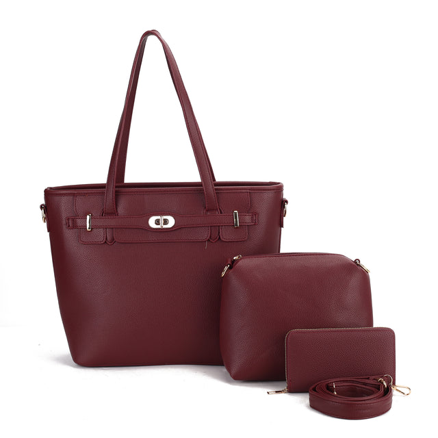 Classic Elegance 3-Piece Tote Set