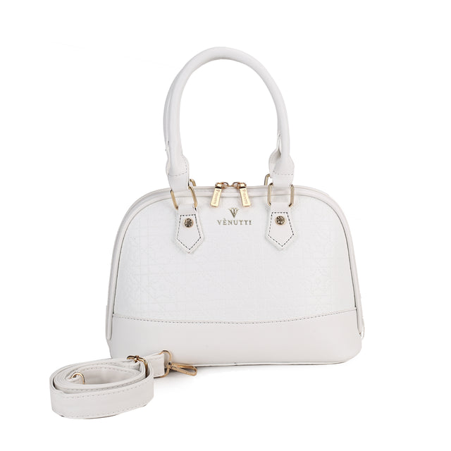 Elegant Dome Top Handle Crossbody Bag