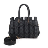 Woven Charm Satchel Bag