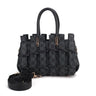 Woven Charm Satchel Bag