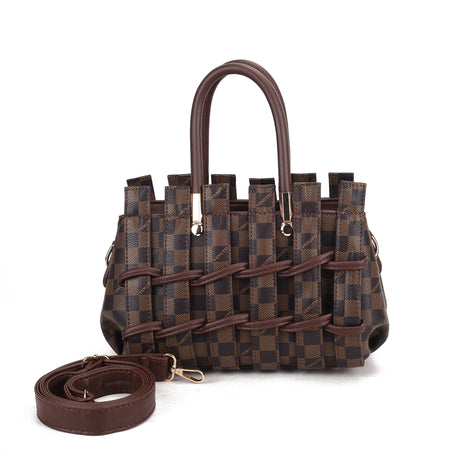 Woven Charm Satchel Bag