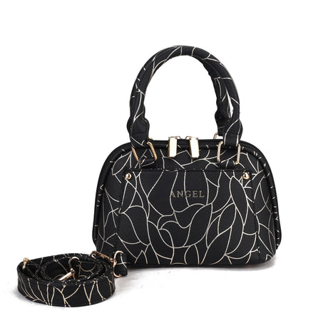 Elegant Printed Top Handle Crossbody Bag