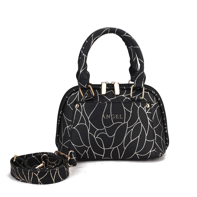 Elegant Printed Top Handle Crossbody Bag