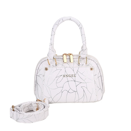 Elegant Printed Top Handle Crossbody Bag