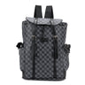 Tall Monogram Checker Backpack