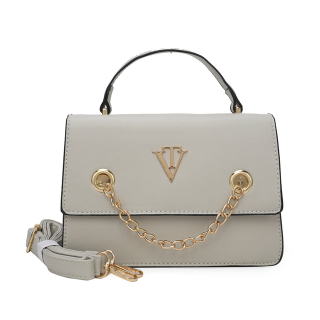 CHAIN ACCENT LOCK CROSS BAG