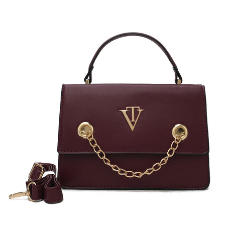 CHAIN ACCENT LOCK CROSS BAG